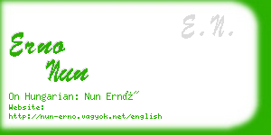 erno nun business card